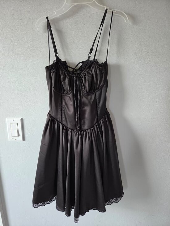 Dresses & Skirts - Black lace up corset dress